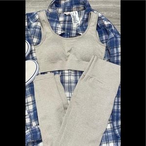 Cream color work out set